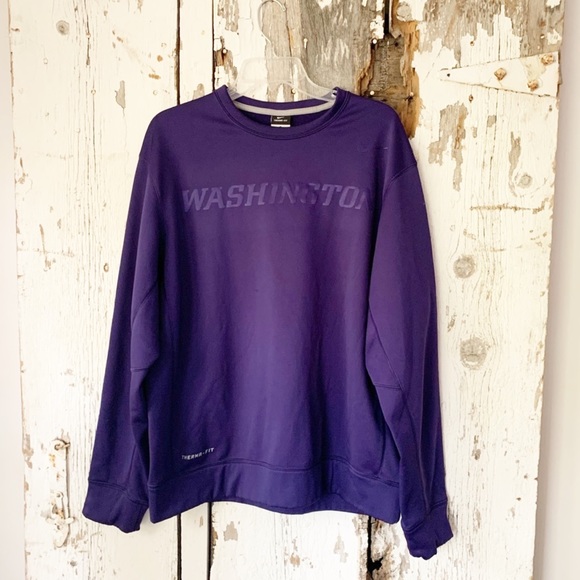 Nike Other - Nike ThermaFit University of Washington UW Huskies Purple Pullover Sweatshirt